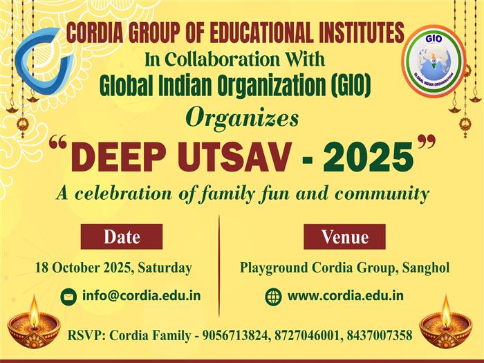 Celebrated Deep Utsav 2025 at Cordia Group of Educational Institutes, Sanghol